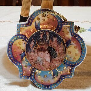 Vintage Edna Hibel Limited Edition Porcelain Ornament "Holiday Joy" 1993 #2626